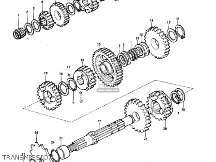 TRANSMISSION - KE175-B1 KE175 1976 USA CANADA / MPH KPH