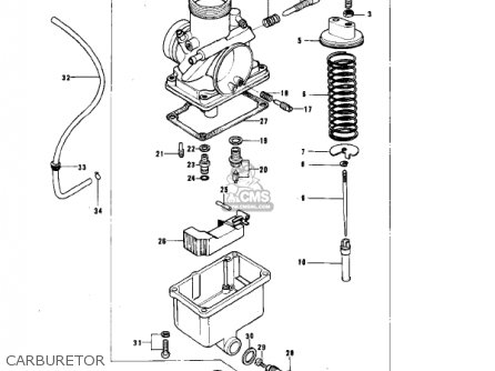 CARBURETOR - KE175-B1 KE175 1976 USA CANADA / MPH KPH