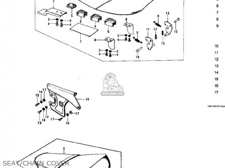 SEAT/CHAIN COVER - KE175-B1 KE175 1976 USA CANADA / MPH KPH