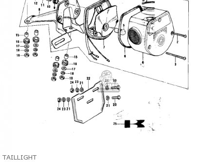 TAILLIGHT - KE175-B1 KE175 1976 USA CANADA / MPH KPH