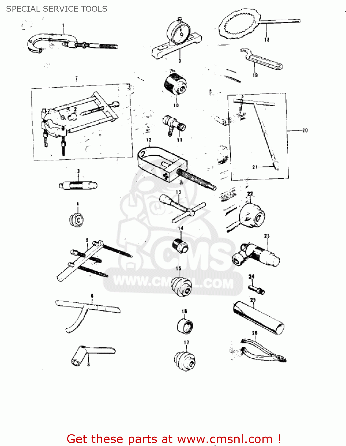 SPECIAL SERVICE TOOLS KE175-B3 KE175 1978 USA CANADA / MPH KPH