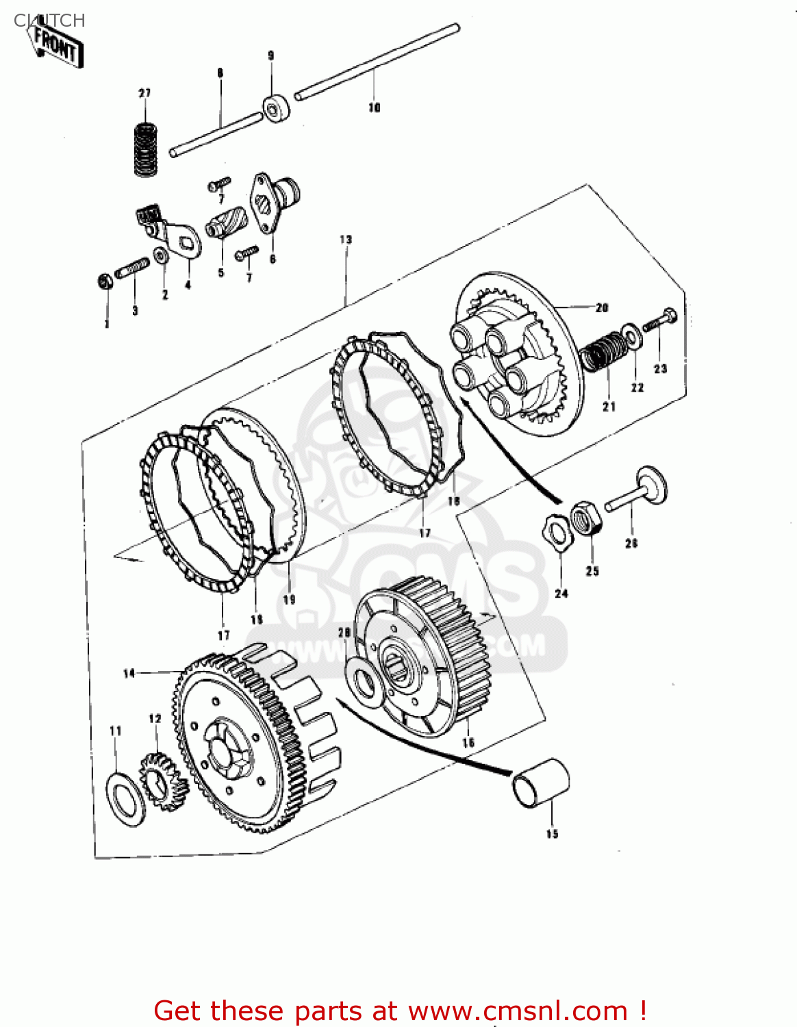 CLUTCH KE175-B3 KE175 1978 USA CANADA / MPH KPH