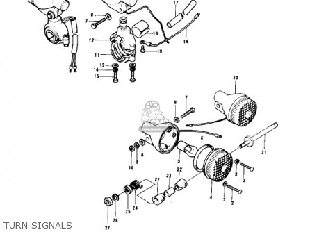 TURN SIGNALS - KE175-B3 KE175 1978 USA CANADA / MPH KPH