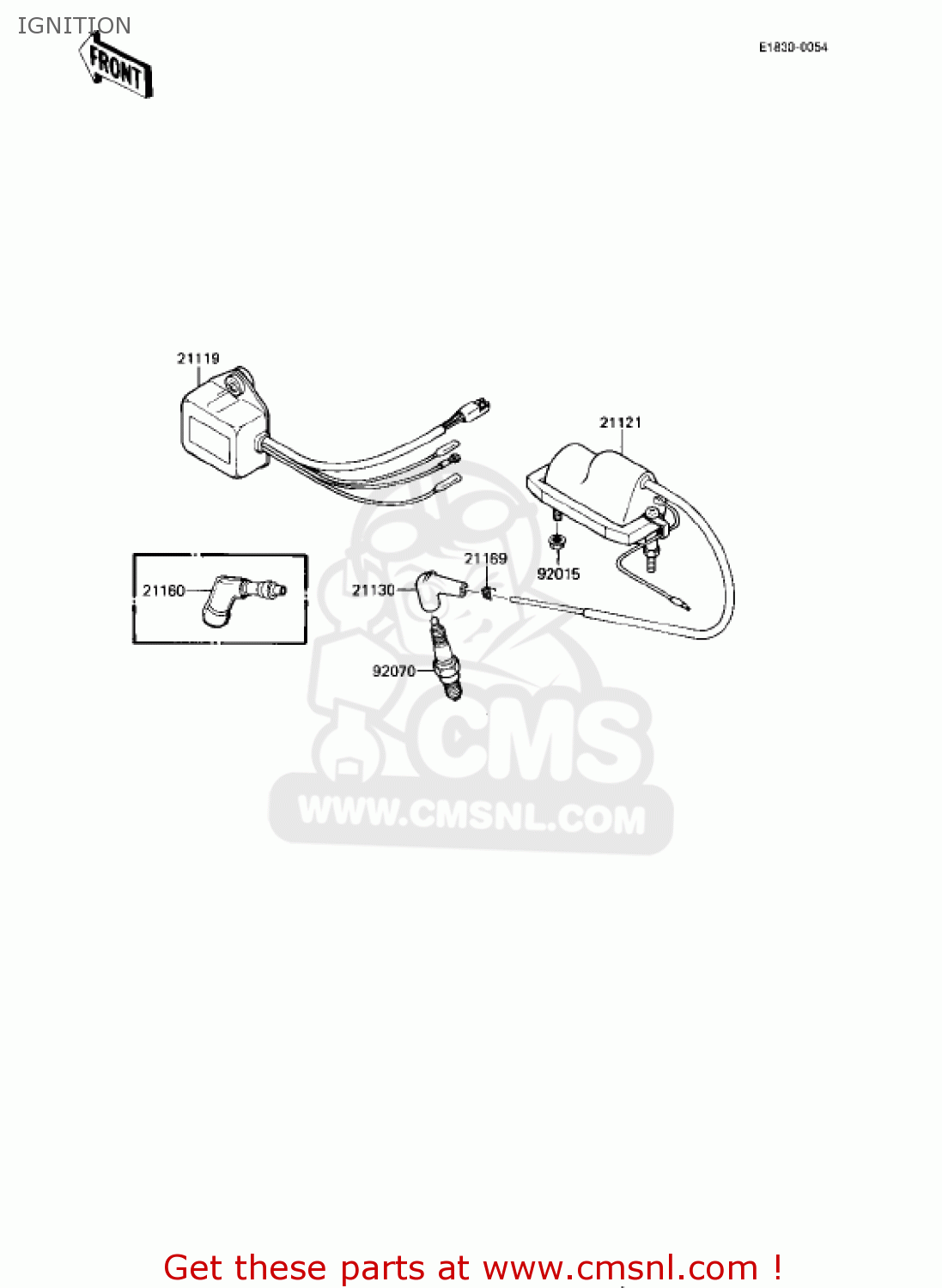 Kawasaki KE175-D2 KE175 1980 USA CANADA IGNITION - buy original ...