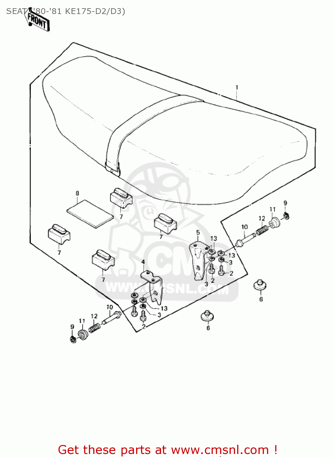 SEAT ('80-'81 KE175-D2/D3) KE175-D2 KE175 1980 USA CANADA