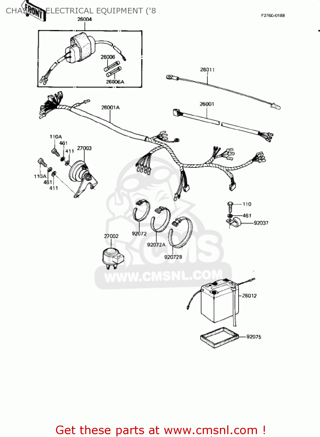CHASSIS ELECTRICAL EQUIPMENT ('8 KE175-D2 KE175 1980 USA CANADA