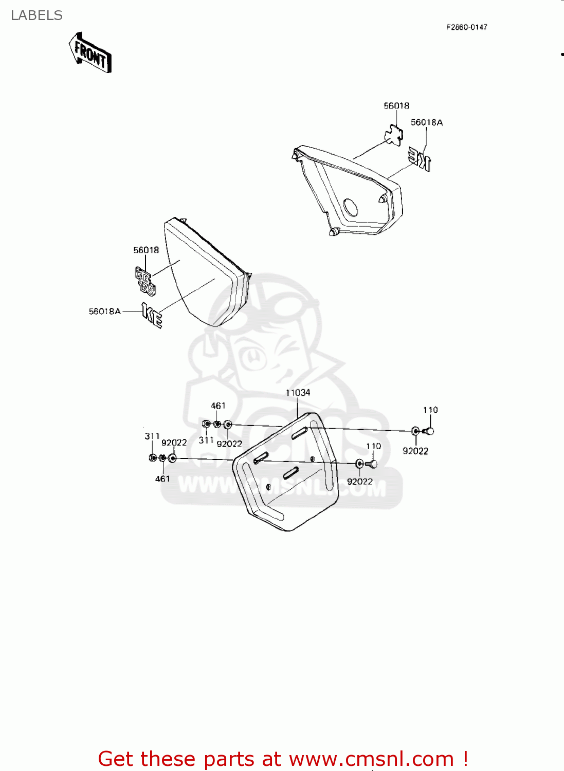 LABELS KE175-D2 KE175 1980 USA CANADA