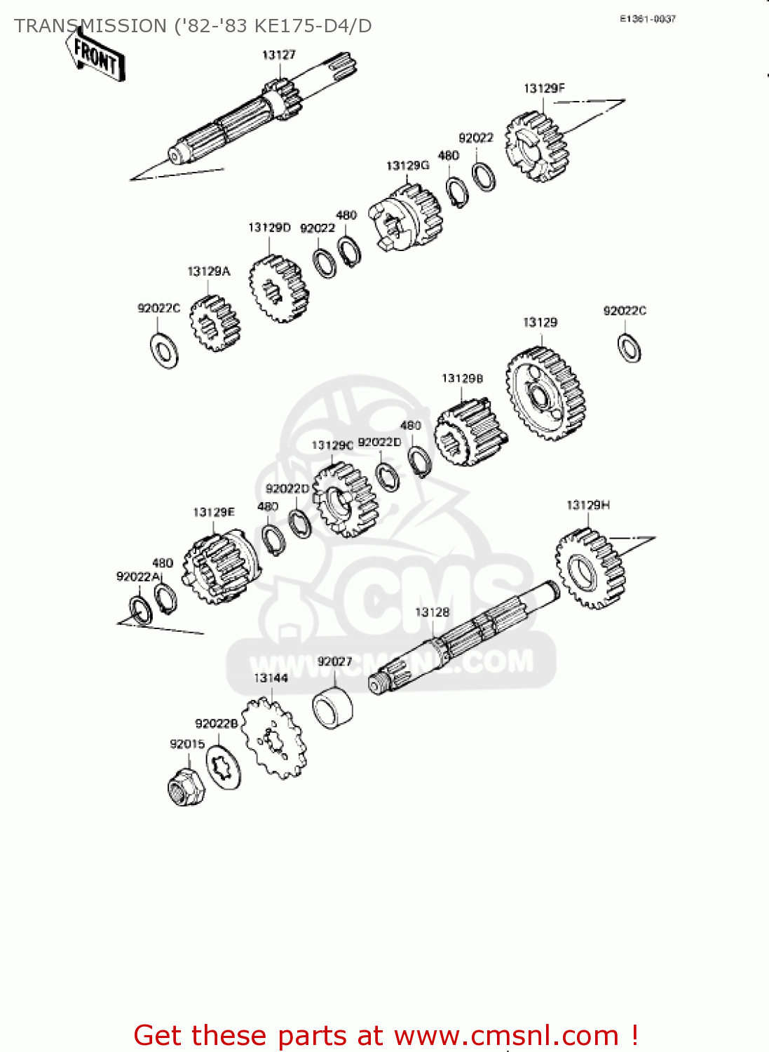 TRANSMISSION ('82-'83 KE175-D4/D KE175-D2 KE175 1980 USA CANADA