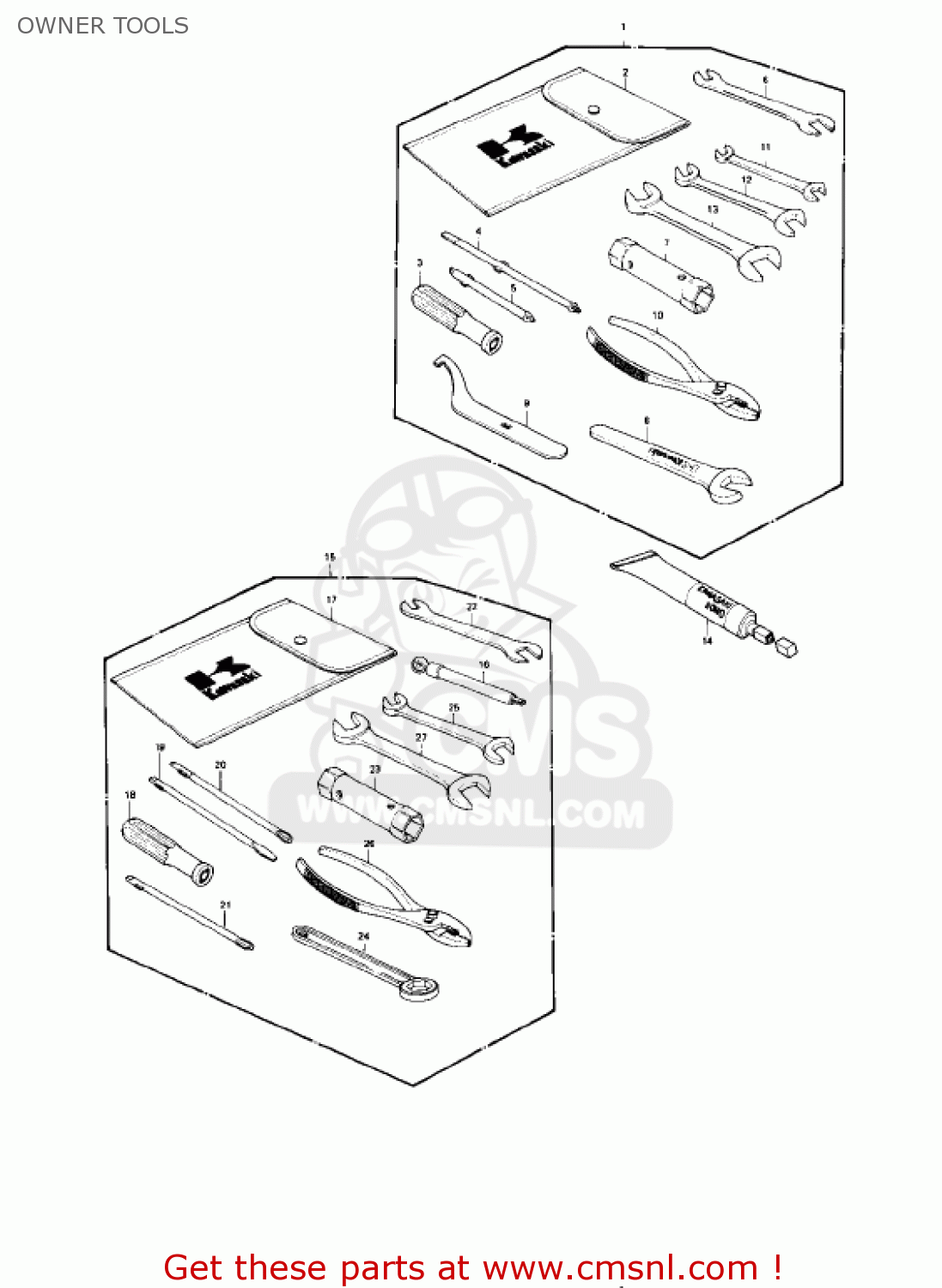 OWNER TOOLS KE175-D2 KE175 1980 USA CANADA