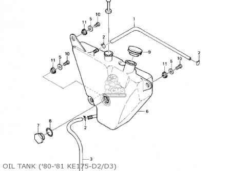 OIL TANK ('80-'81 KE175-D2/D3) - KE175-D2 KE175 1980 USA CANADA