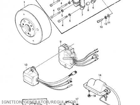 IGNITION/GENERATOR/REGULATOR - KE175-D2 KE175 1980 USA CANADA