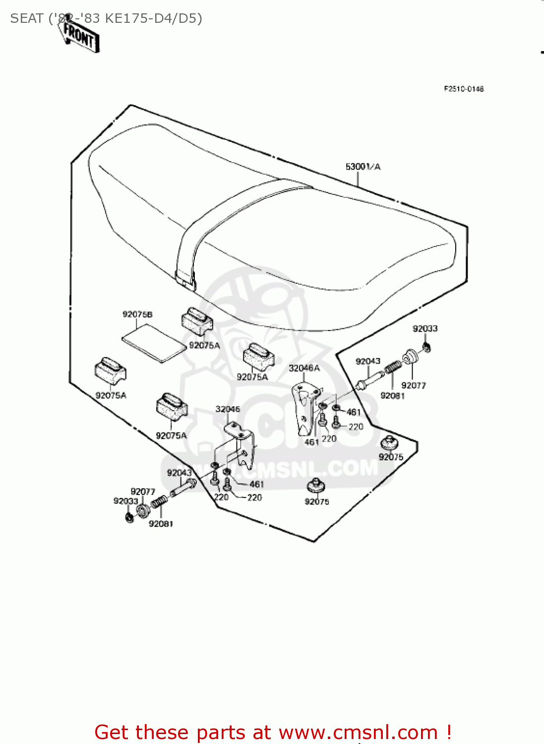 SEAT ('82-'83 KE175-D4/D5) KE175-D3 KE175 1981 USA CANADA