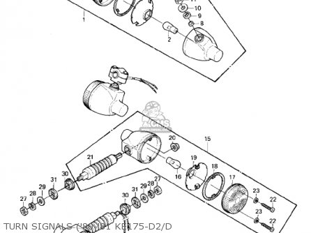 TURN SIGNALS ('80-'81 KE175-D2/D - KE175-D3 KE175 1981 USA CANADA
