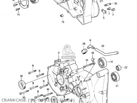CRANKCASE ('80-'81 KE175-D2/D3) - KE175-D3 KE175 1981 USA CANADA