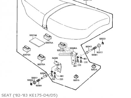 SEAT ('82-'83 KE175-D4/D5) - KE175-D3 KE175 1981 USA CANADA