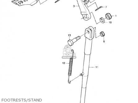 FOOTRESTS/STAND - KE175-D3 KE175 1981 USA CANADA