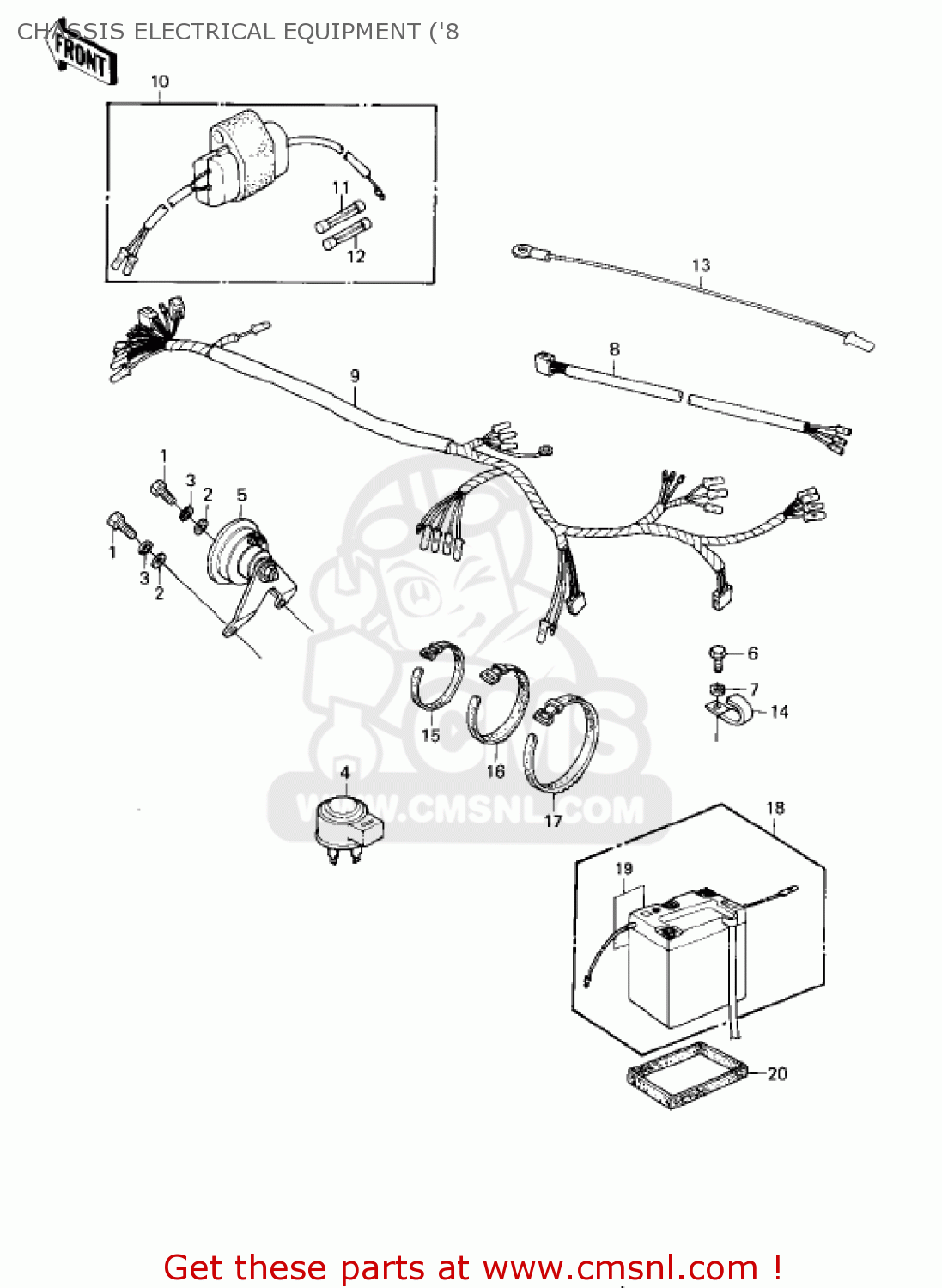 CHASSIS ELECTRICAL EQUIPMENT ('8 KE175-D4 KE175 1982 USA CANADA