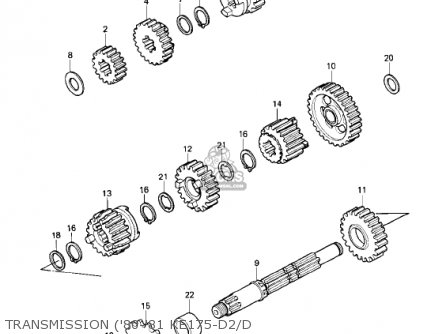 TRANSMISSION ('80-'81 KE175-D2/D - KE175-D4 KE175 1982 USA CANADA
