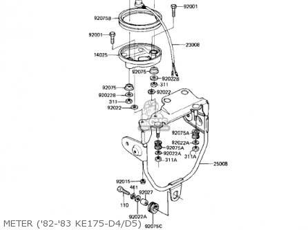 METER ('82-'83 KE175-D4/D5) - KE175-D4 KE175 1982 USA CANADA