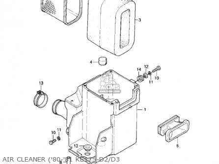 AIR CLEANER ('80-'81 KE175-D2/D3 - KE175-D4 KE175 1982 USA CANADA