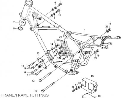 FRAME/FRAME FITTINGS - KE175-D4 KE175 1982 USA CANADA