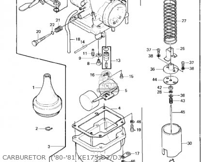 CARBURETOR  ('80-'81 KE175-D2/D3 - KE175-D4 KE175 1982 USA CANADA