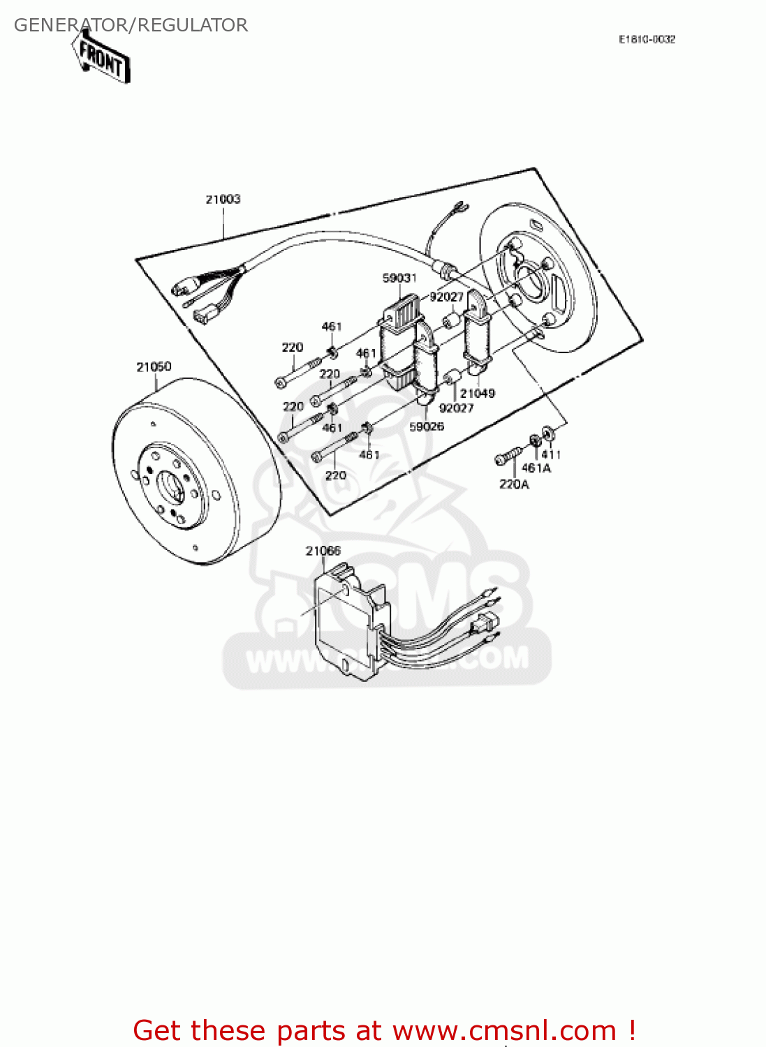 GENERATOR/REGULATOR KE175-D5 KE175 1983 USA CANADA