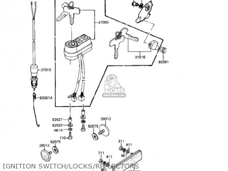 IGNITION SWITCH/LOCKS/REFLECTORS - KE175-D5 KE175 1983 USA CANADA
