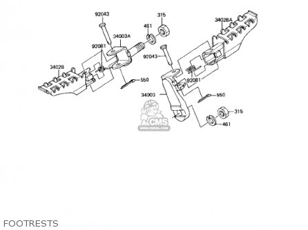 FOOTRESTS - KE175-D5 KE175 1983 USA CANADA
