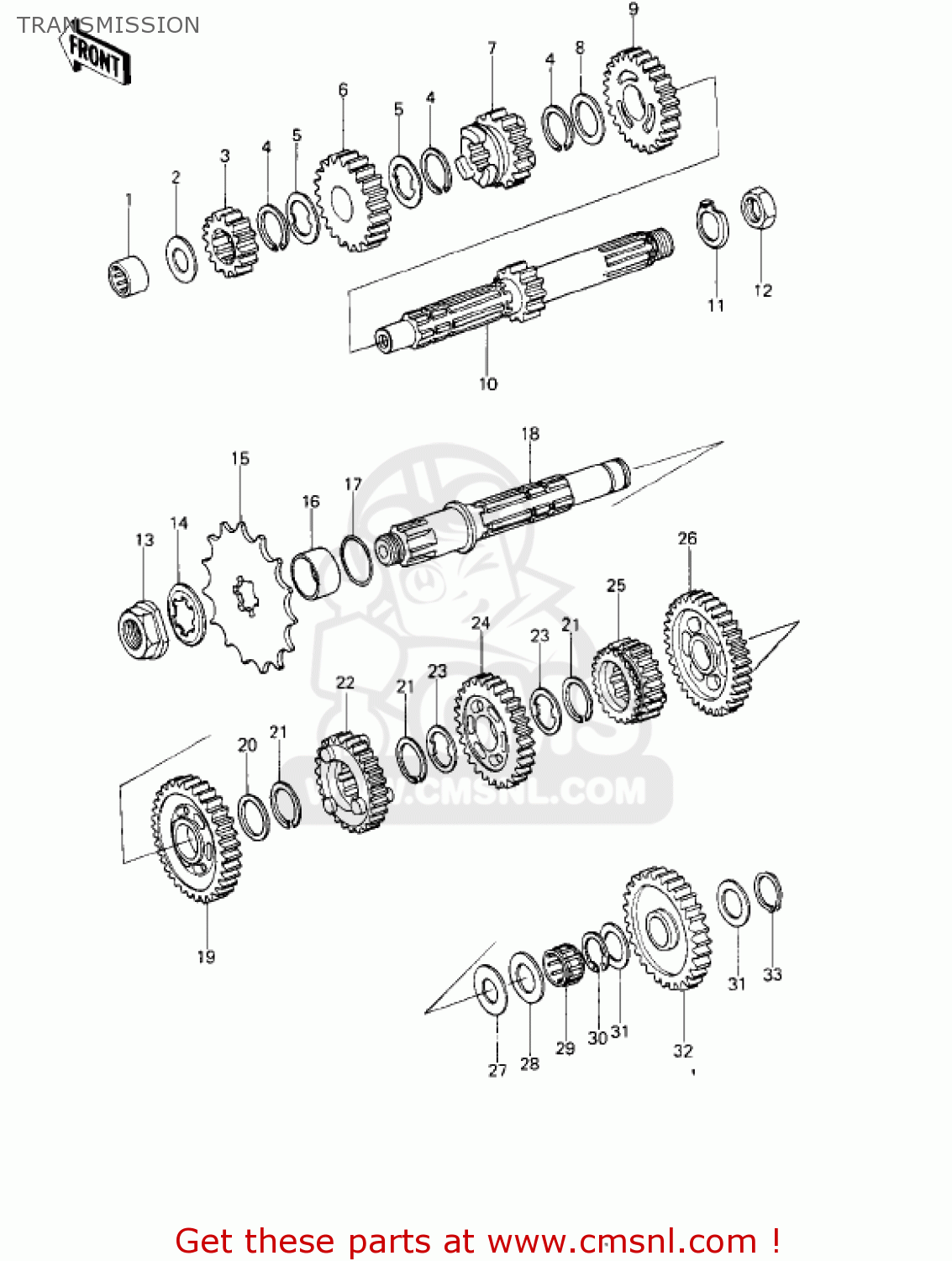 TRANSMISSION KE250-B1 1977 / MPH KPH