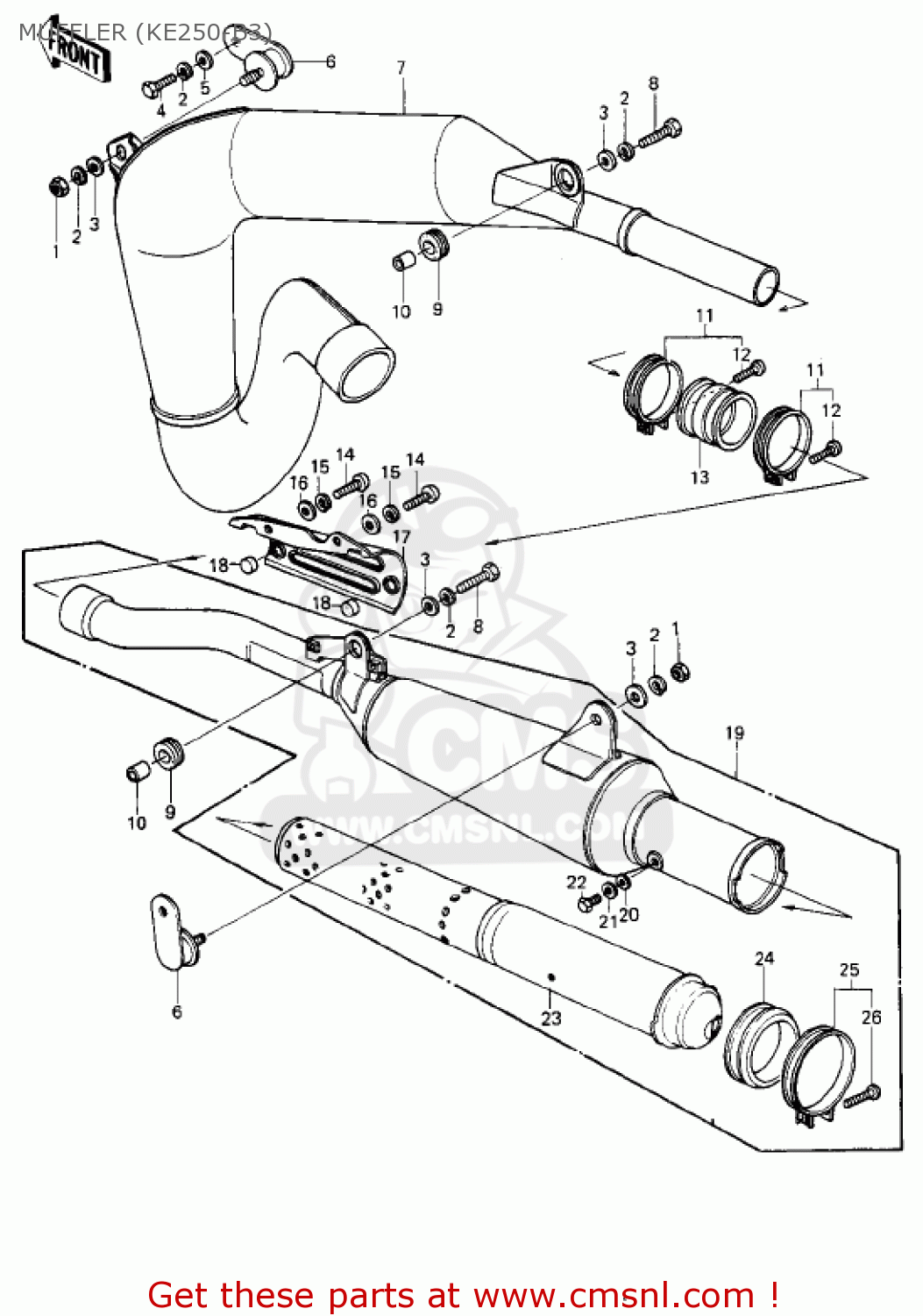 MUFFLER (KE250-B3) KE250-B1 1977 / MPH KPH