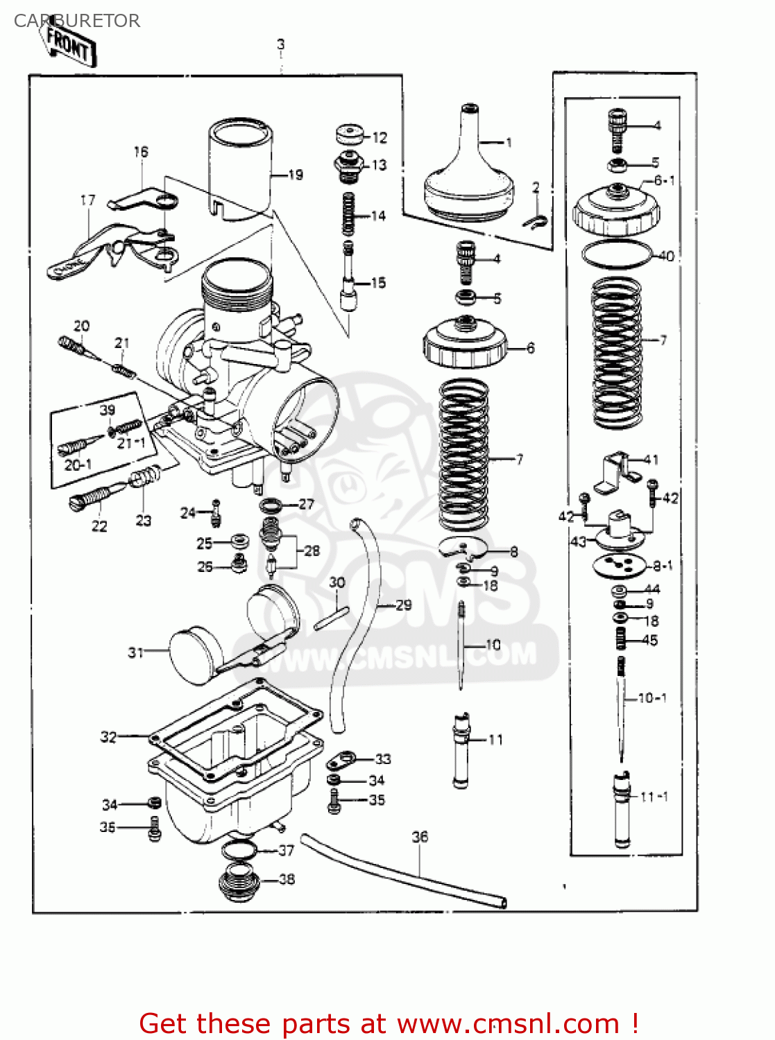 CARBURETOR KE250-B1 1977 / MPH KPH
