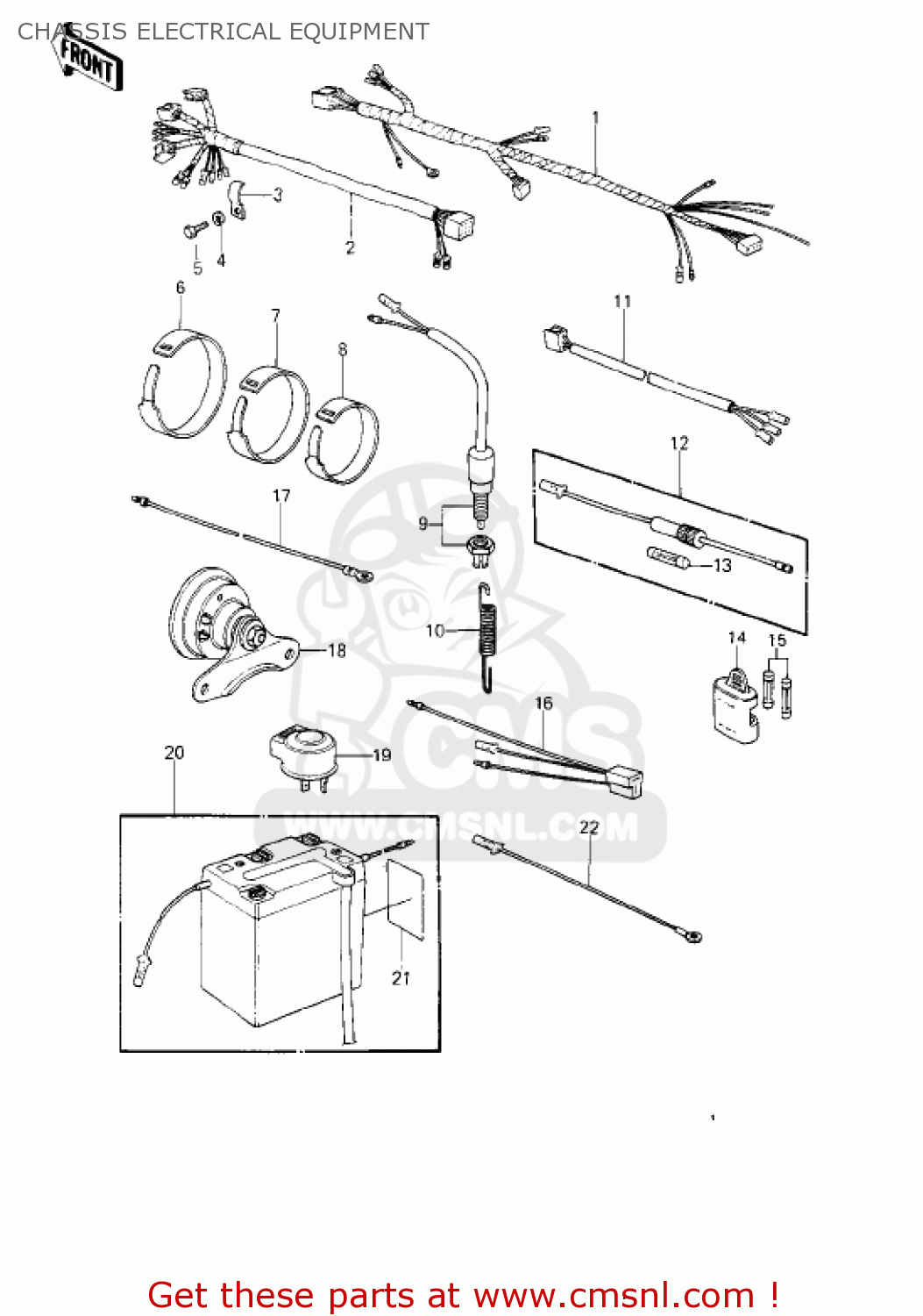 CHASSIS ELECTRICAL EQUIPMENT KE250-B1 1977 / MPH KPH