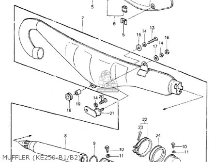 MUFFLER (KE250-B1/B2) - KE250-B1 1977 / MPH KPH