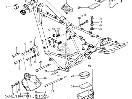FRAME/FRAME FITTINGS - KE250-B1 1977 / MPH KPH