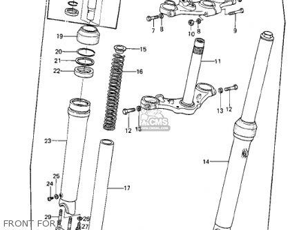 FRONT FORK - KE250-B1 1977 / MPH KPH