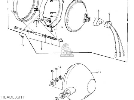 HEADLIGHT - KE250-B1 1977 / MPH KPH