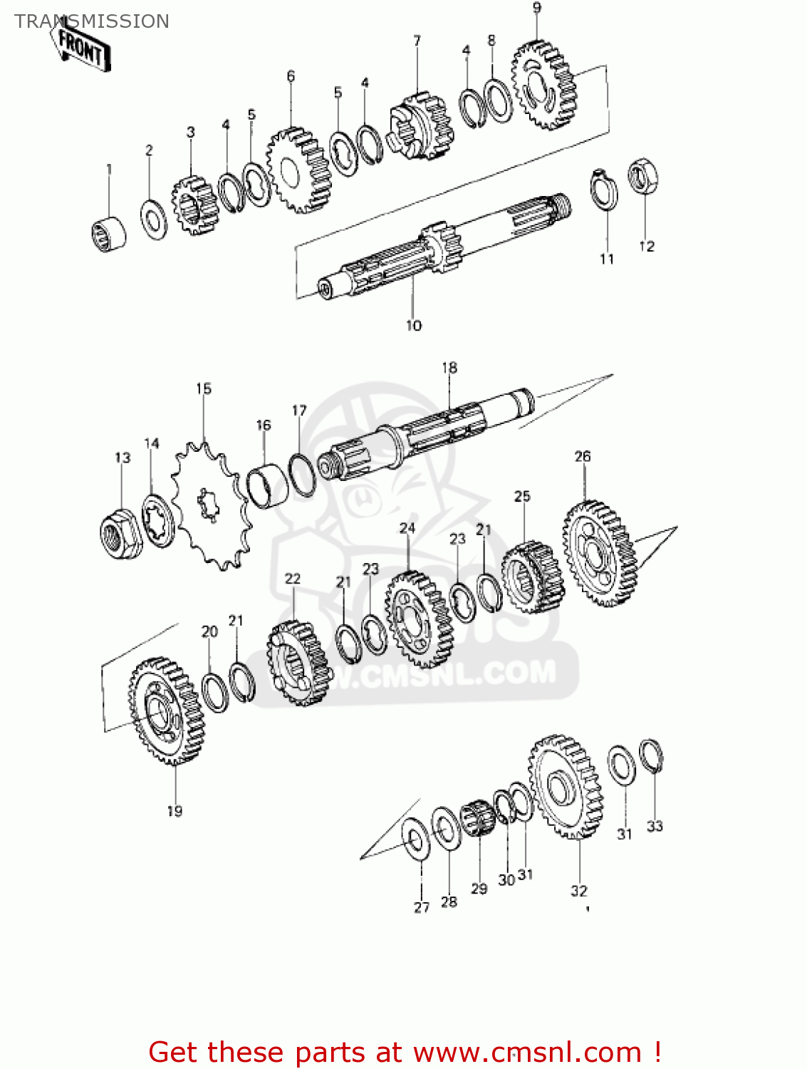 TRANSMISSION KE250-B2 1978 / MPH KPH