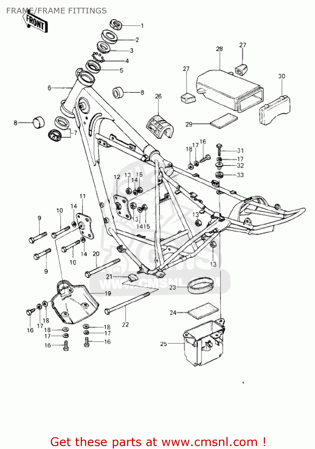 FRAME/FRAME FITTINGS KE250-B2 1978 / MPH KPH