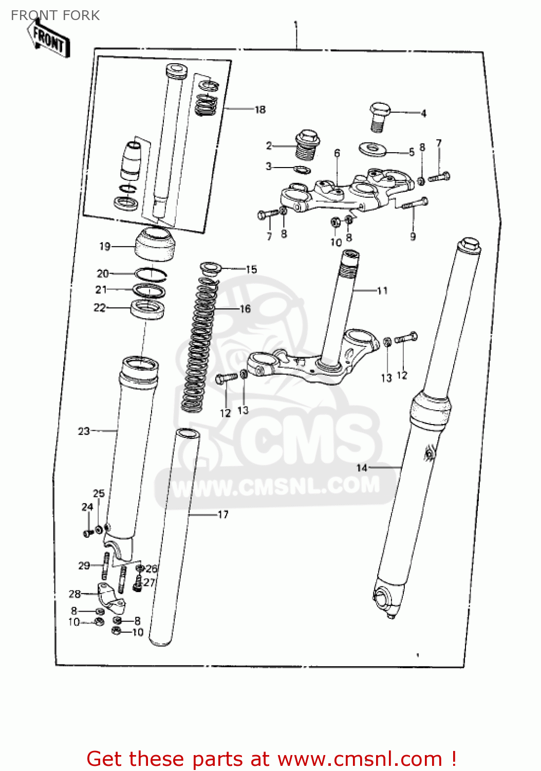 FRONT FORK KE250-B2 1978 / MPH KPH