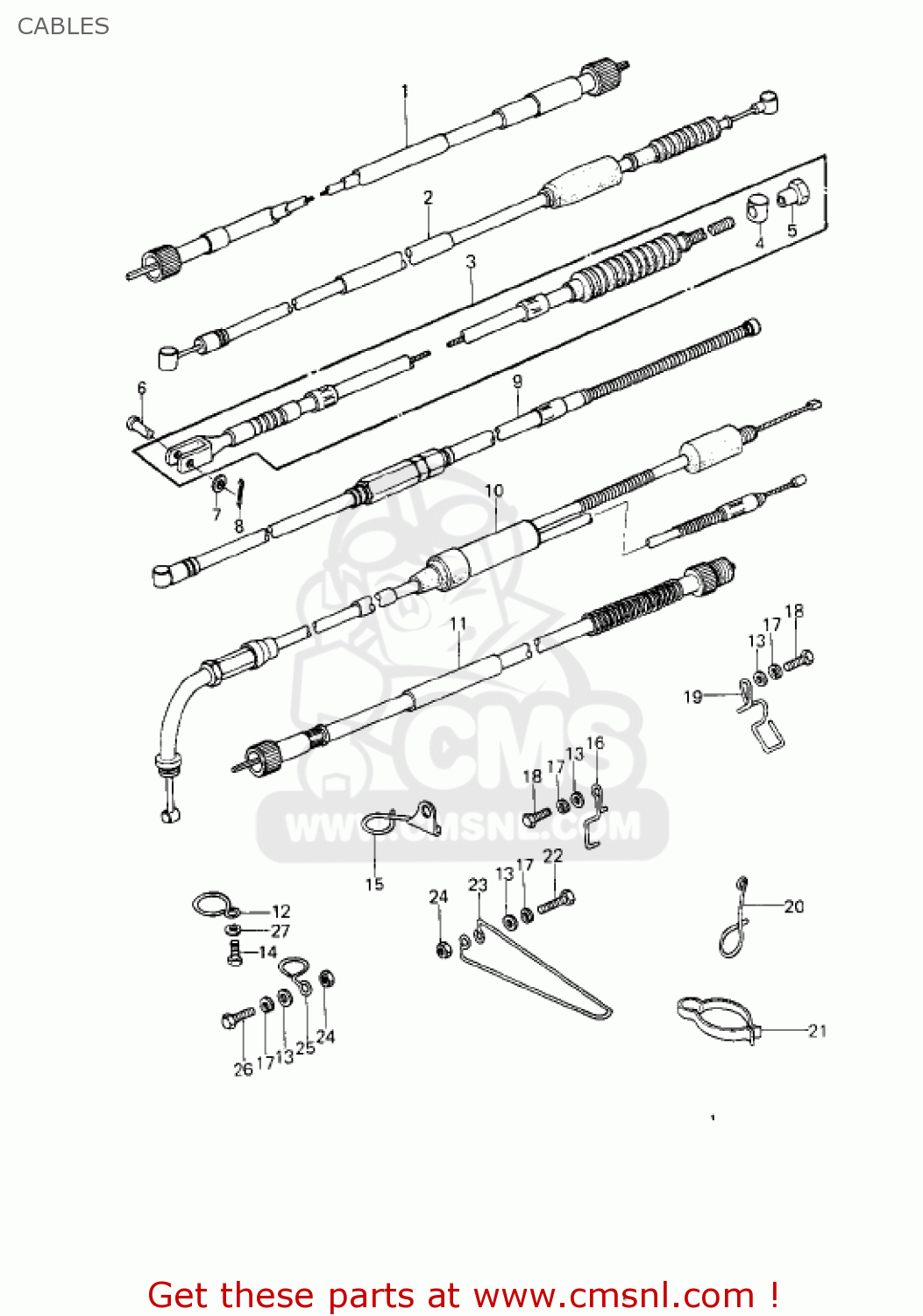 CABLES KE250-B2 1978 / MPH KPH