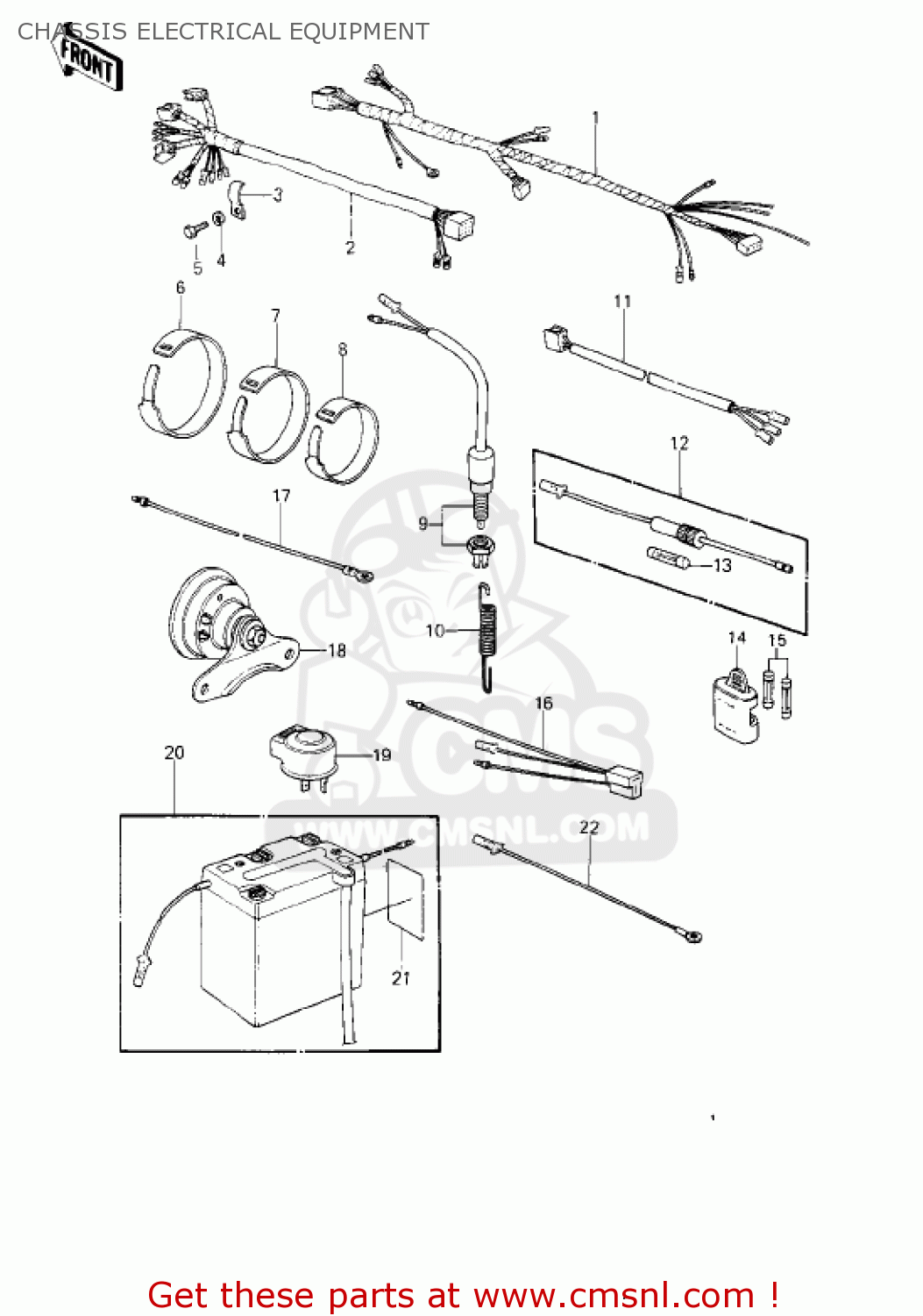 CHASSIS ELECTRICAL EQUIPMENT KE250-B2 1978 / MPH KPH