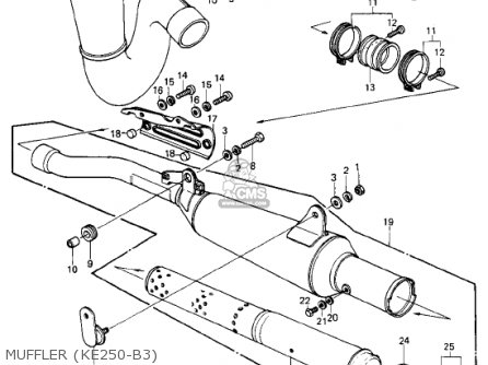 MUFFLER (KE250-B3) - KE250-B2 1978 / MPH KPH