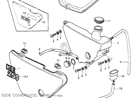 SIDE COVERS/OIL TANK - KE250-B2 1978 / MPH KPH