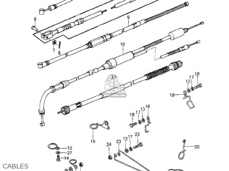 CABLES - KE250-B2 1978 / MPH KPH