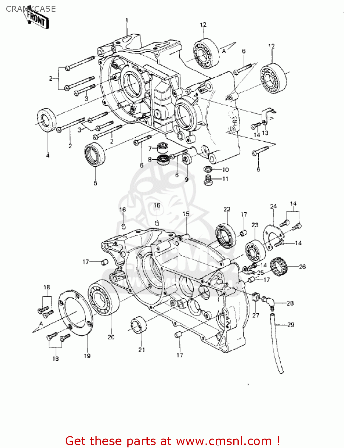 CRANKCASE KE250-B3 1979 / MPH KPH