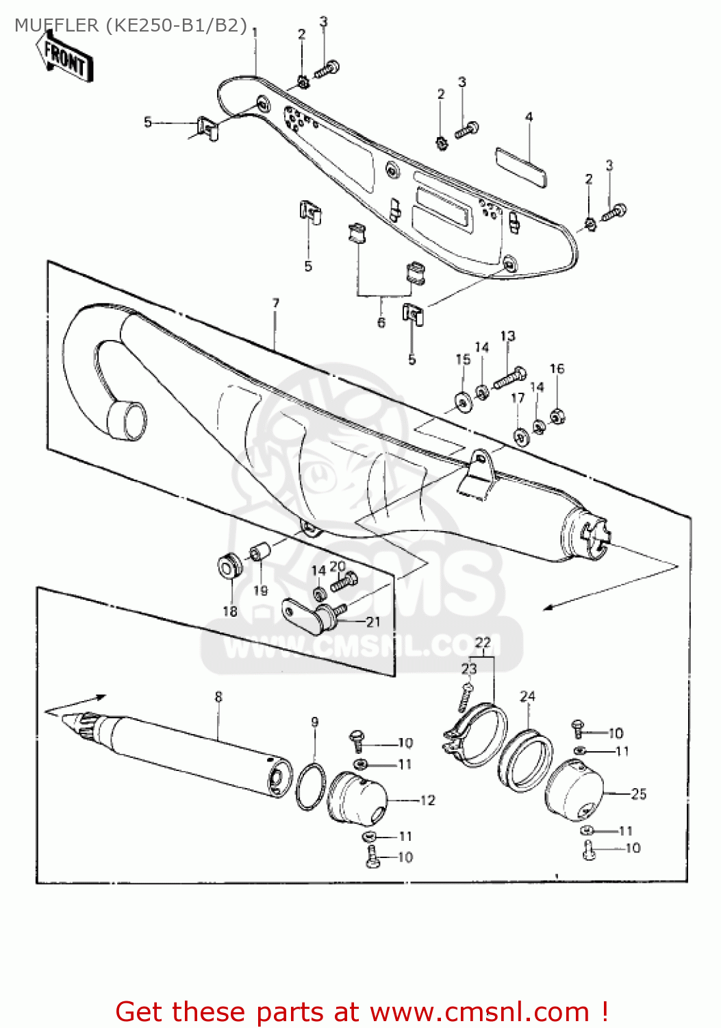 MUFFLER (KE250-B1/B2) KE250-B3 1979 / MPH KPH