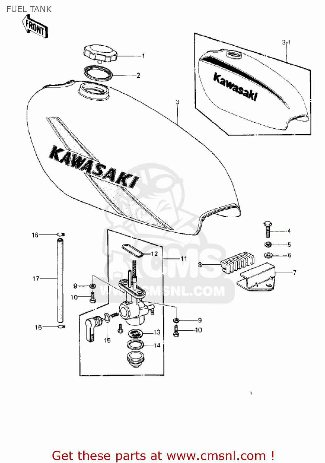 FUEL TANK KE250-B3 1979 / MPH KPH