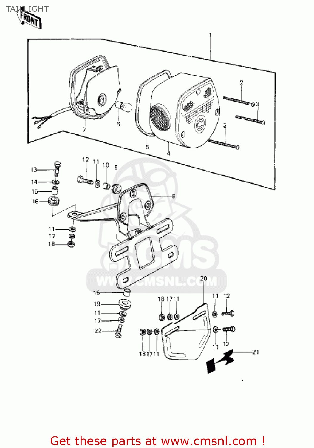 TAILLIGHT KE250-B3 1979 / MPH KPH