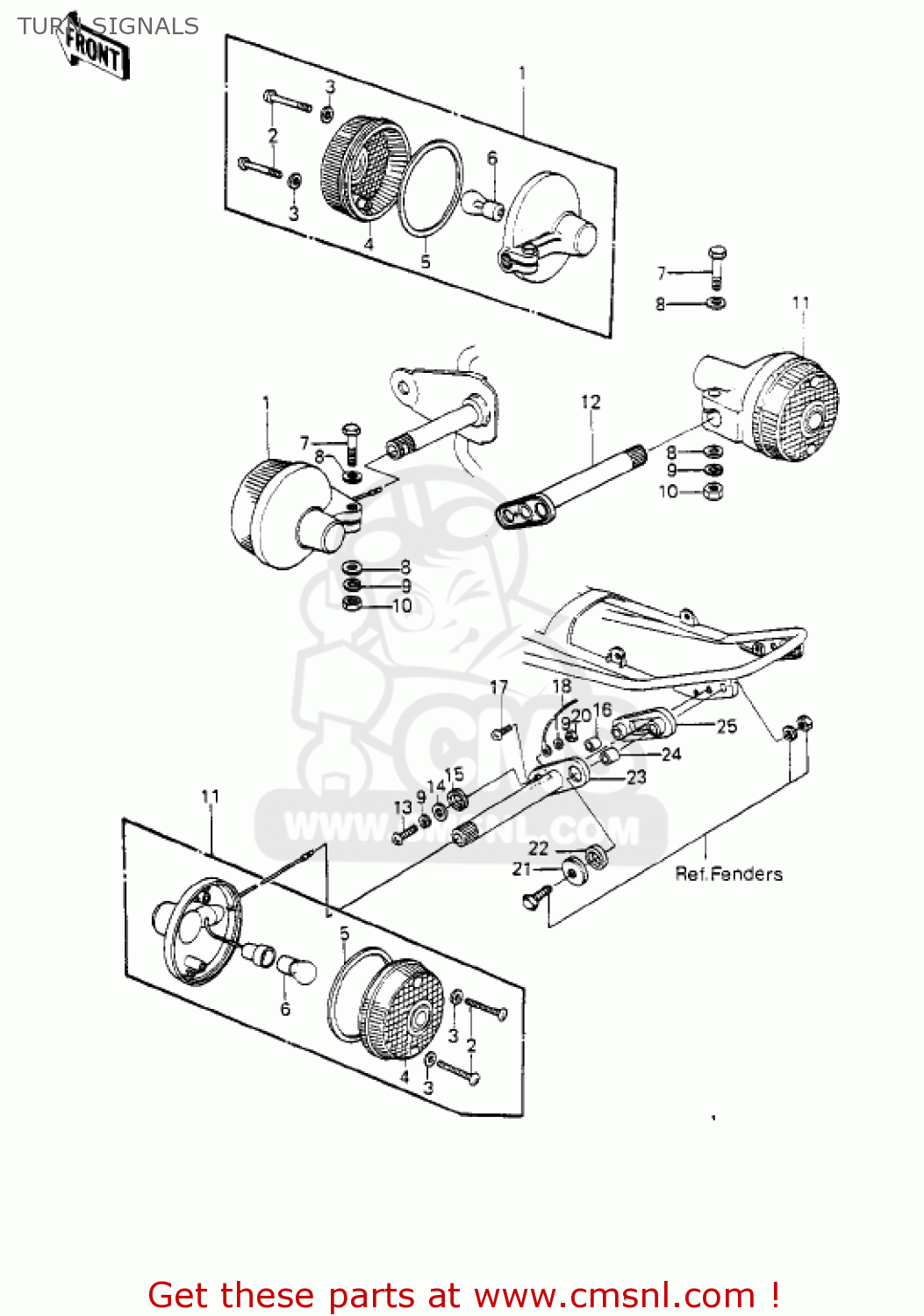 TURN SIGNALS KE250-B3 1979 / MPH KPH